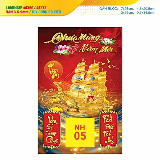 Bìa lịch lamina NH05