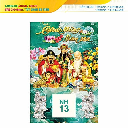 Bìa lịch lamina NH13