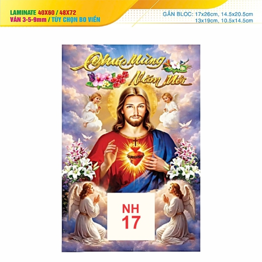 Bìa lịch lamina NH17