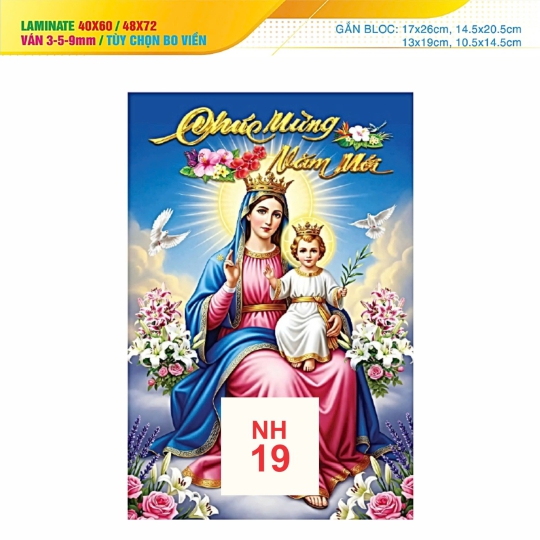 Bìa lịch lamina NH19
