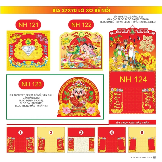 Lịch Bính Ngọ 2026 NH121 - NH124