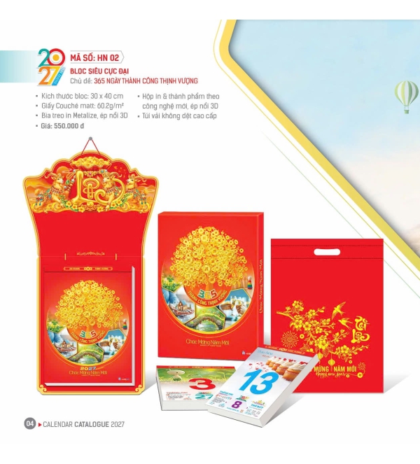 LỊCH 365 NGÀY THÀNH CÔNG THỊNH VƯỢNG
