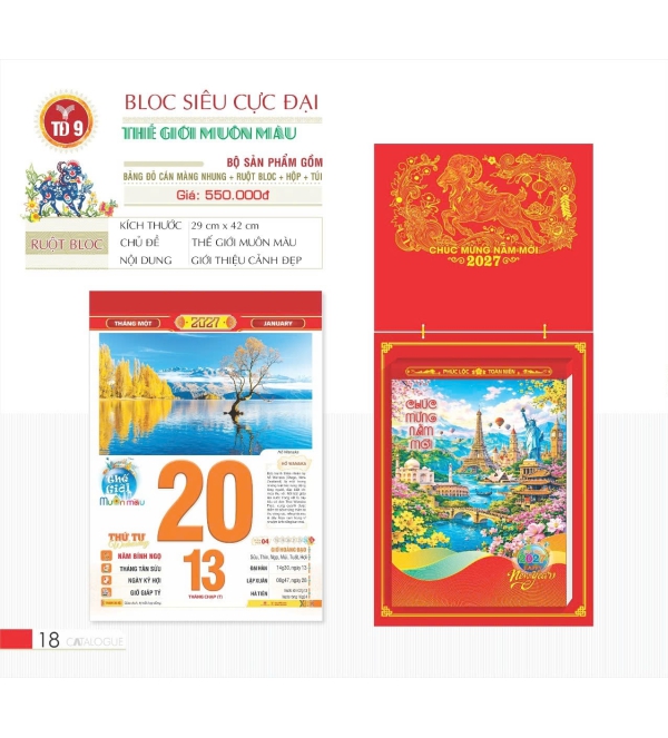 LỊCH THẾ GIỚI MUÔN MÀU