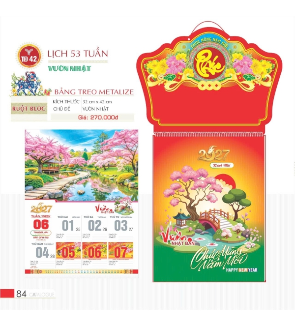 LỊCH VƯỜN NHẬT