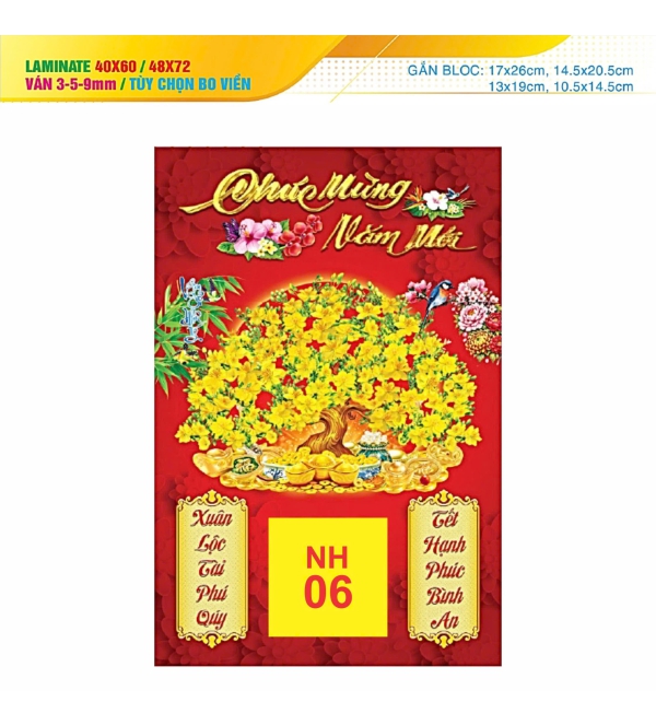 Bìa lịch lamina NH06