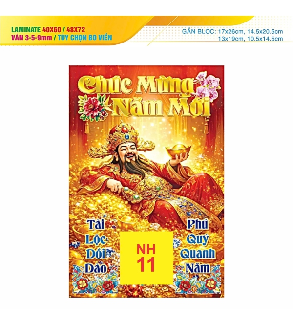 Bìa lịch lamina NH11