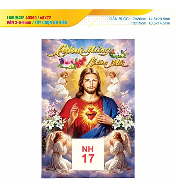 Bìa lịch lamina NH17