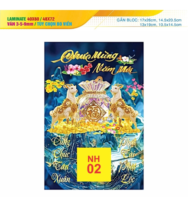 Bìa lịch lamina NH02